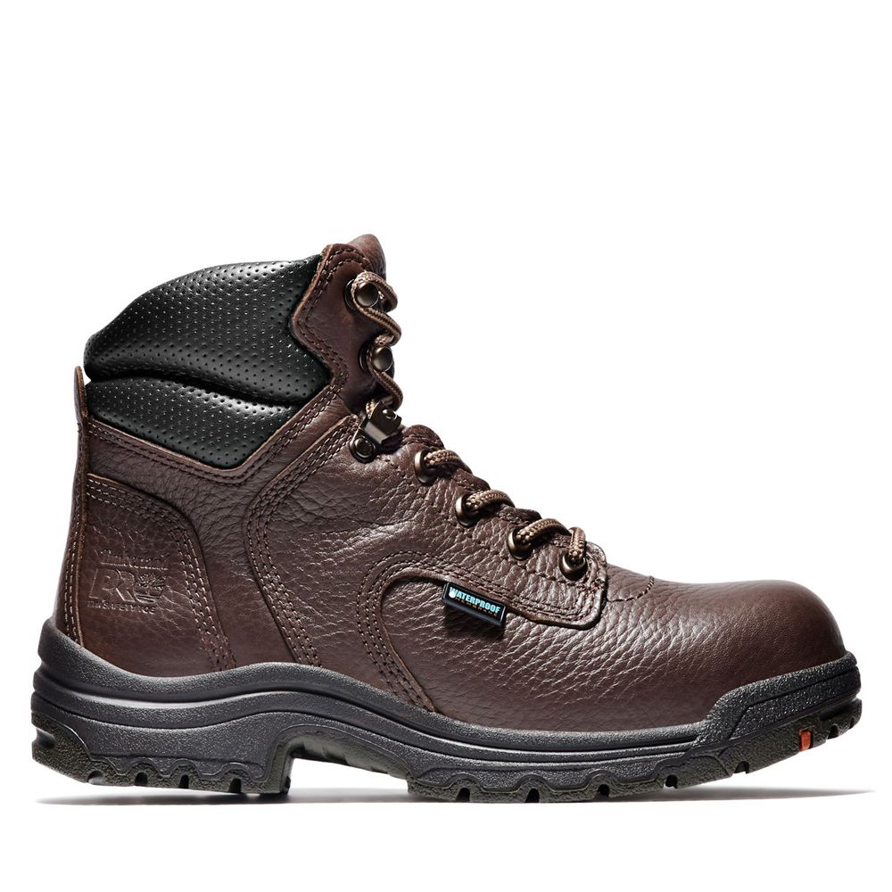 Timberland Womens Work Boots PRO® TiTAN® 6" Alloy Toe - Dark Brown - India AR6093571